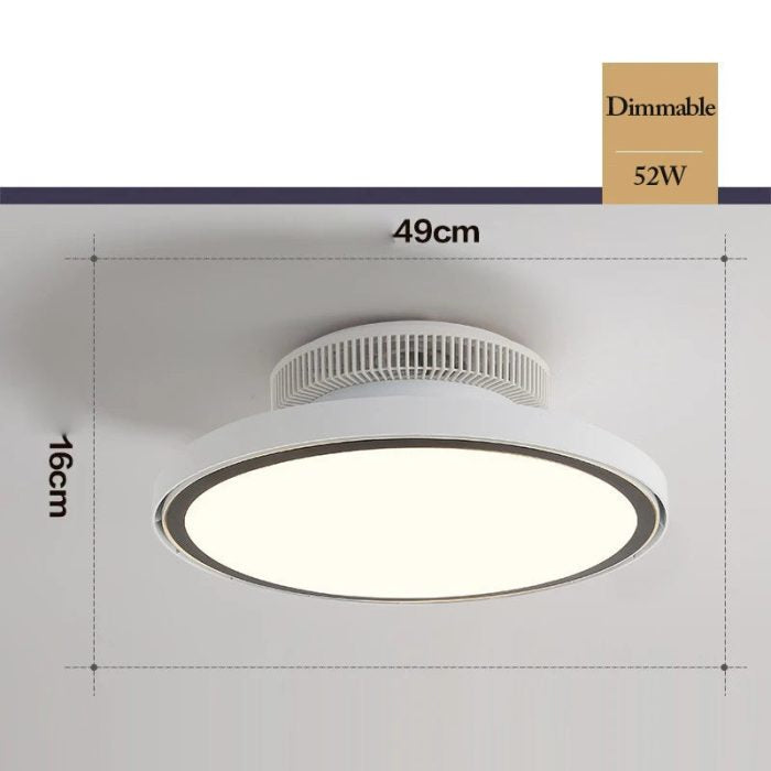Modern Full Spectrum Invisible Blade LED Ceiling Fan Lamp