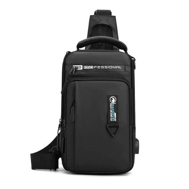 Waterproof USB Cross Body Shoulder Bag