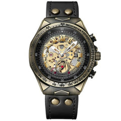 Steampunk Mechanical Retro Leather Men Watches
